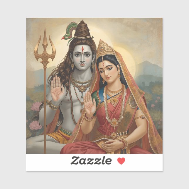 Mahadev & Mata Parvati Painting Arts (Sheet)