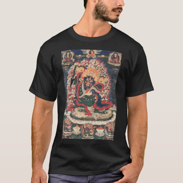 Mahakala Tibetan Painting 18Th T-Shirt (Front)