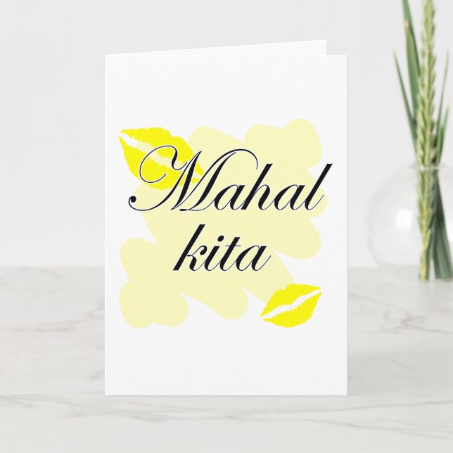 Mahal Kita - Filipino I love you Holiday Card (Front)