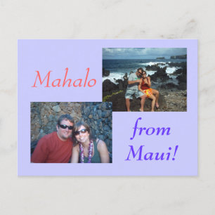 Mahalo , from Maui! Postcard