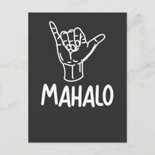 Mahalo Hawaii Gift Hang Loose Postcard