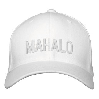 MAHALO means THANK YOU in Hawaiian Embroidered Hat