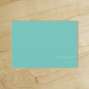mahalo   minimal tropical teal thank you 