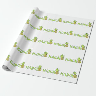 Mahalo Pineapple Wrapping Paper