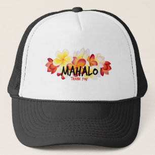 Mahalo Plumeria Trucker Hat