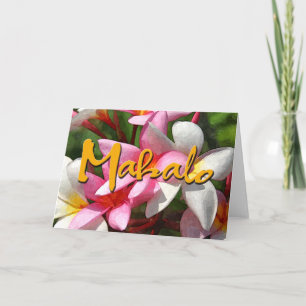 Mahalo Plumerias Thank You Card