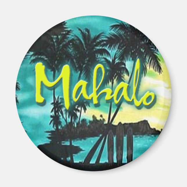 Mahalo Sunset Magnet (Front)
