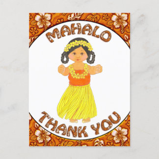 Mahalo Thank You~Hawaiian Luau Postcards