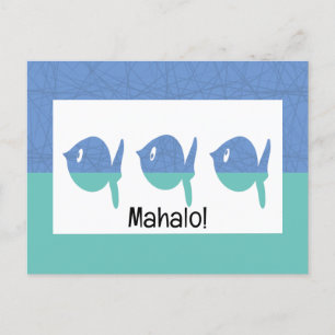 Mahalo Thank You Postcard