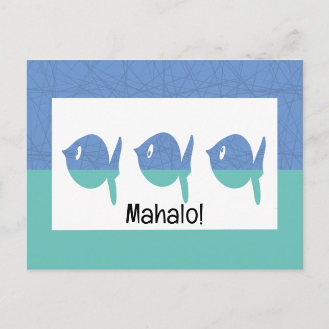 Mahalo Thank You Postcard (Front)