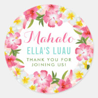 Mahalo Tropical Pink Floral Lei Luau