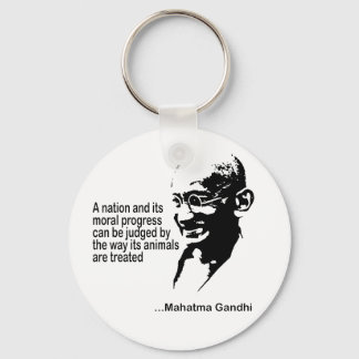Mahatma Gandhi Animal Rights Key Ring