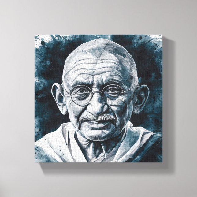 Mahatma Gandhi Canvas Print (Front)