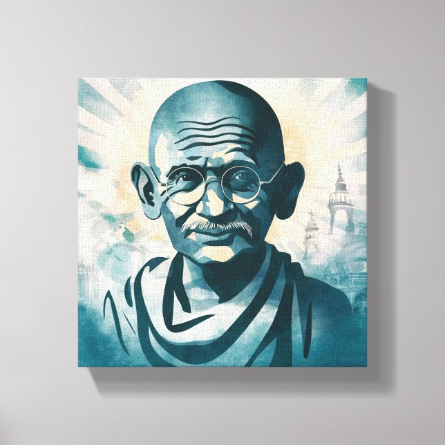 Mahatma Gandhi Canvas Print (Front)