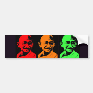 Mahatma Gandhi Collage Bumper Sticker