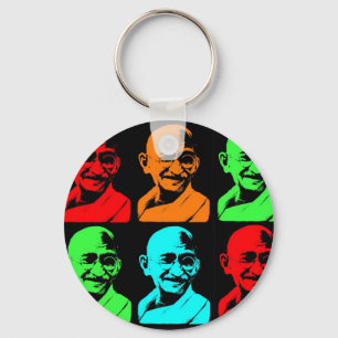 Mahatma Gandhi Collage Key Ring