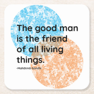 Mahatma Gandhi Good Man Quotes Square Paper Coaster