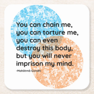 Mahatma Gandhi Mind Quotes Square Paper Coaster