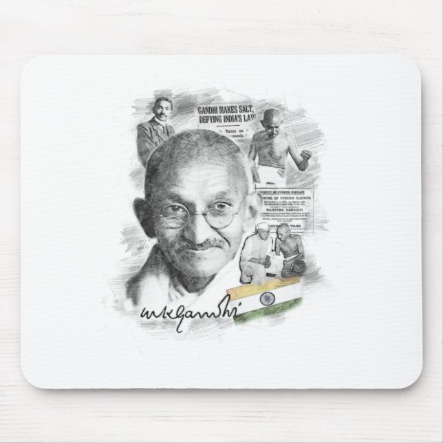 Mahatma Gandhi Mouse Mat (Front)