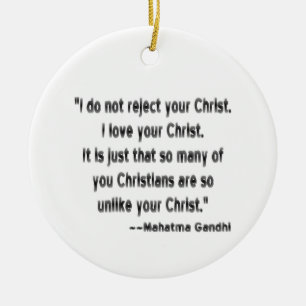 Mahatma Gandhi on Christians Ceramic Tree Decoration