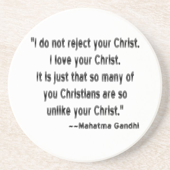 Mahatma Gandhi on Christians Coaster (Front)