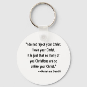 Mahatma Gandhi on Christians Key Ring