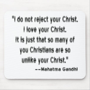 Mahatma Gandhi on Christians Mouse Mat