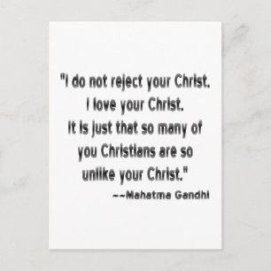 Mahatma Gandhi on Christians Postcard