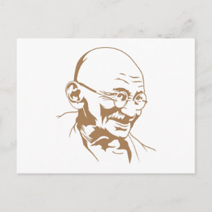 Mahatma Gandhi Portrait Postcard