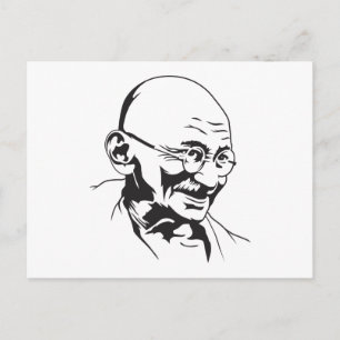 Mahatma Gandhi Portrait Postcard