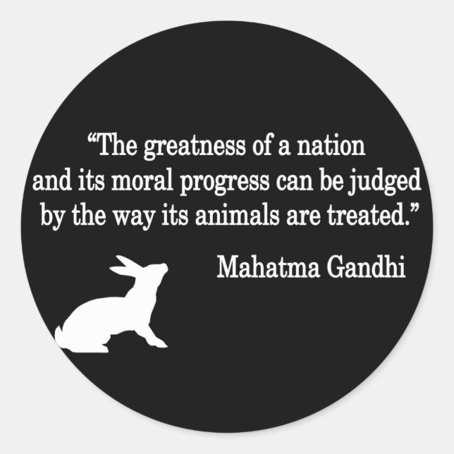 Mahatma Gandhi Quote Collection Classic Round Sticker (Front)