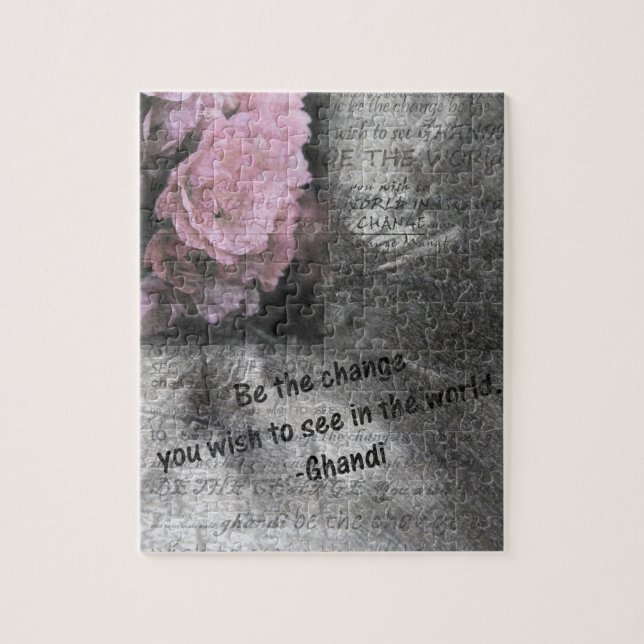 Mahatma Gandhi Quote Gift Jigsaw Puzzle (Vertical)