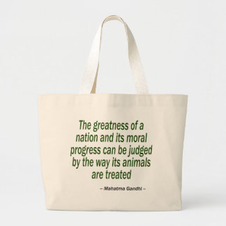 Mahatma Gandhi Quote Large Tote Bag