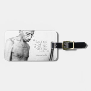 Mahatma Gandhi Quote, Minority of One, Truth Luggage Tag