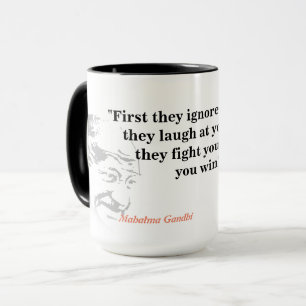 Mahatma Gandhi Quote On Winning Mug