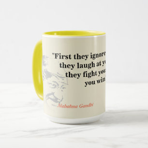 Mahatma Gandhi Quote On Winning Mug