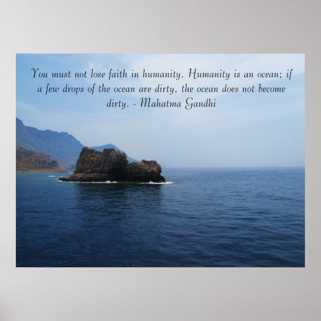 Mahatma Gandhi Spiritual Quote Poster (Front)