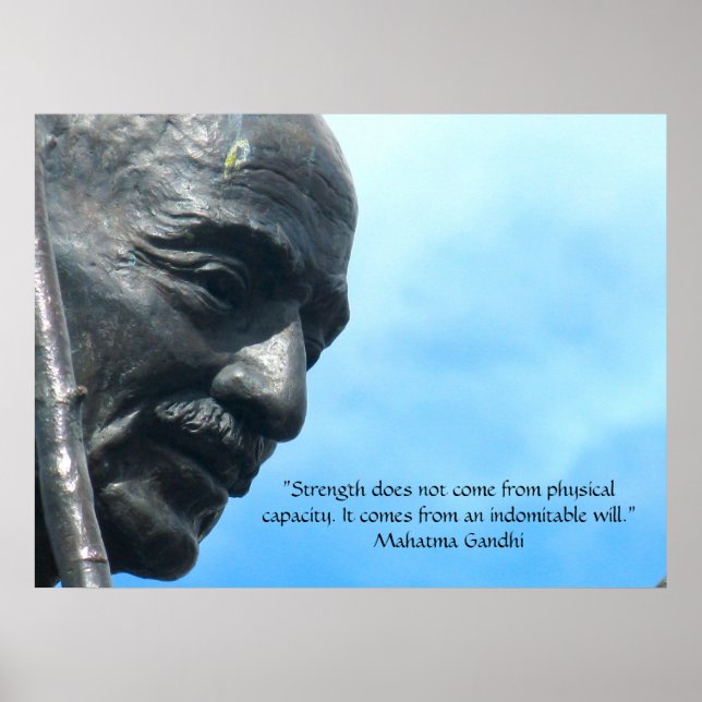 Mahatma Gandhi - Strength quote Poster (Front)