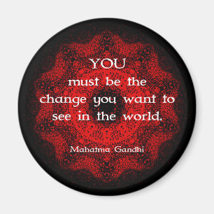 Mahatma Gandhi Wisdom Saying about action Magnet