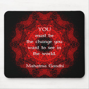 Mahatma Gandhi Wisdom Saying about action Mouse Mat