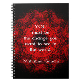 Mahatma Gandhi Wisdom Saying about action Notebook