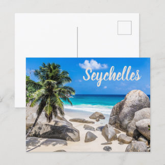 Mahe Seychelles Carana Beach gift Holiday Postcard