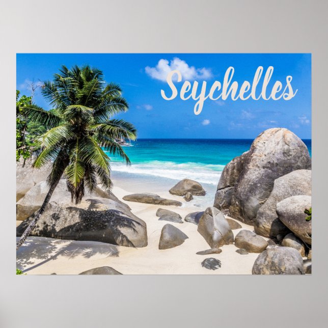 Mahe Seychelles Carana Beach gift Poster (Front)