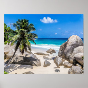 Mahe Seychelles Carana Beach gift Poster