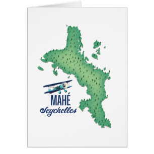 Mahé, Seychelles Vintage map