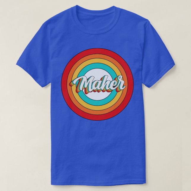 Maher Name Shirt Vintage Maher Circle (Design Front)