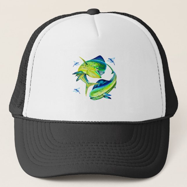 Mahi Mahi Bull and Cow Trucker Hat (Front)