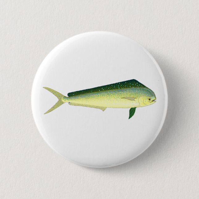 Mahi Mahi - Dolphin Fish Art 6 Cm Round Badge (Front)