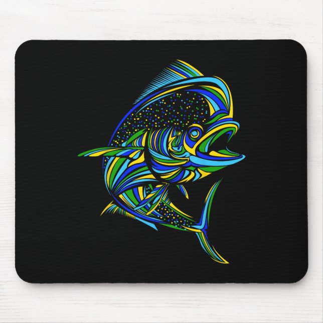 Mahi Mahi Dolphinfish Offshore Fishing  Mouse Mat (Front)