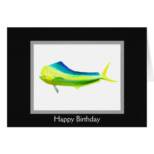 Mahi Mahi fish logo Card